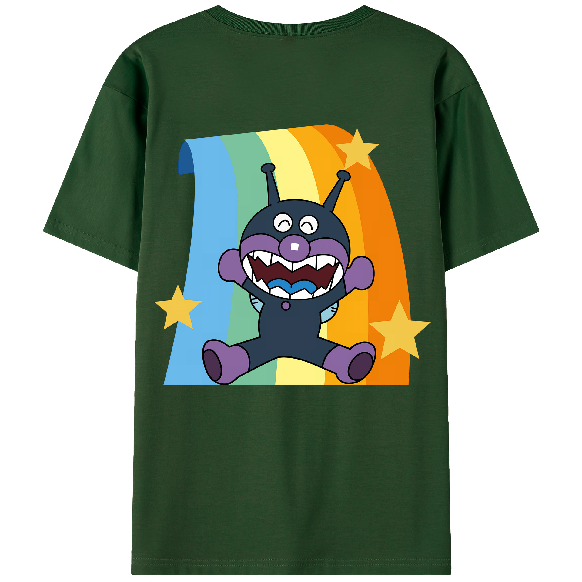（画像用） アンパンマン Anpanman 綿100％半袖Tシャツ（背面プリント）